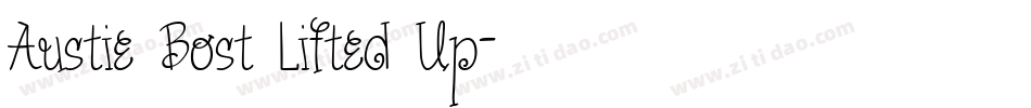 Austie Bost Lifted Up字体转换